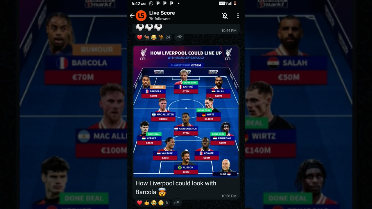 Liverpool line up next season #football