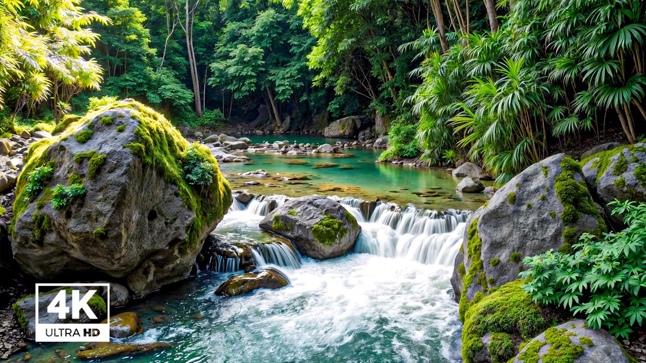 Deep Relaxing Music + Flowing Water Sounds 🌿 Insomnia Relief, Inner Peace & Calm Mind