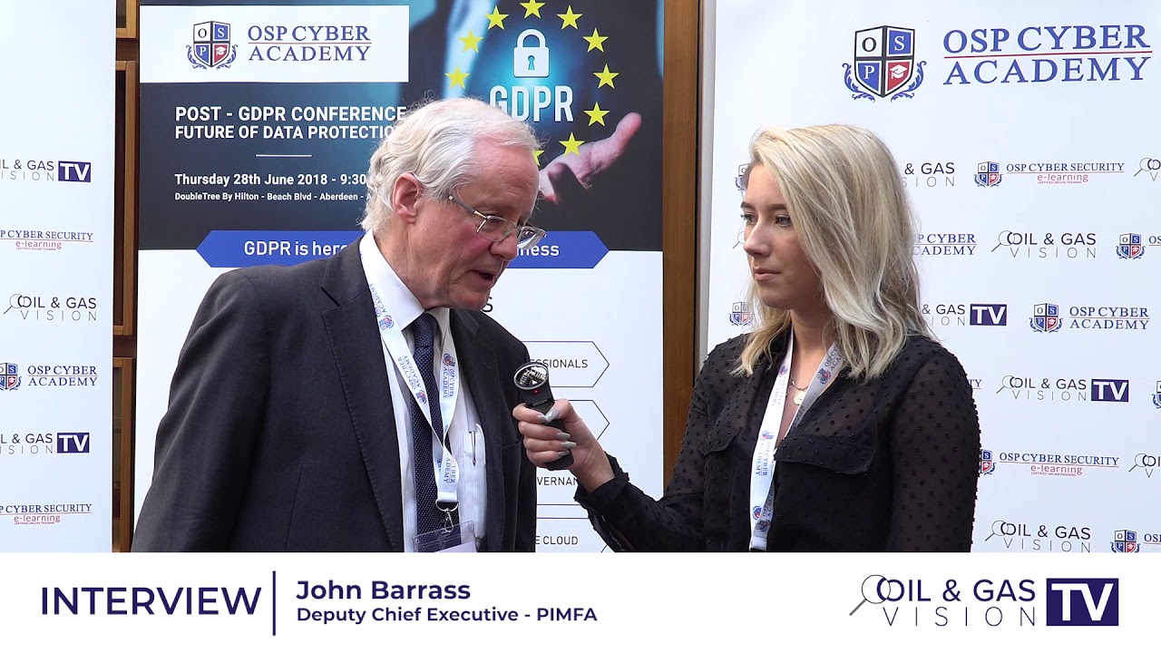 POST-GDPR Conference Aberdeen Interview - John Barrass, PIMFA