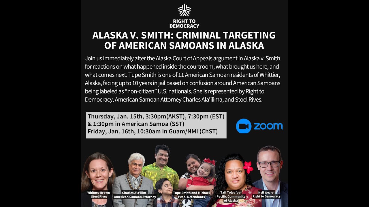 Alaska v. Smith: Criminal Targeting of American Samoans in Alaska
