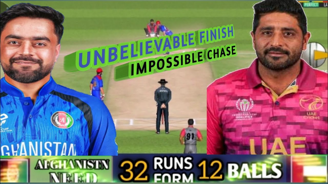AFG Need 50 in 18 Balls | AFG vs UAE Gameplay
