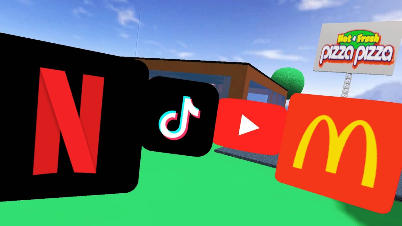 MASHUP Netflix, Tiktok, Youtube, and Mcdonalds CRAZY CHASE In ROBLOX Pizza Place | Gmod Nextbots