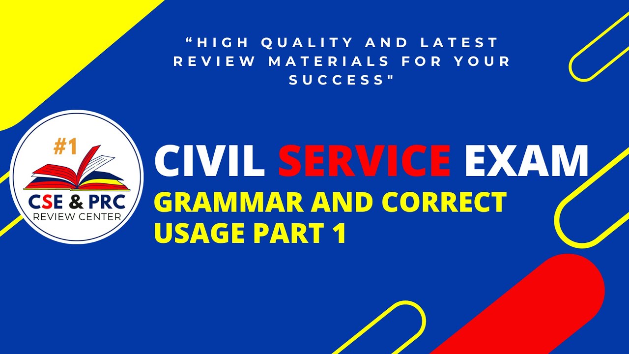 Civil Service Exam Drill for 2026 (Grammar and Correct Usage PART 1)