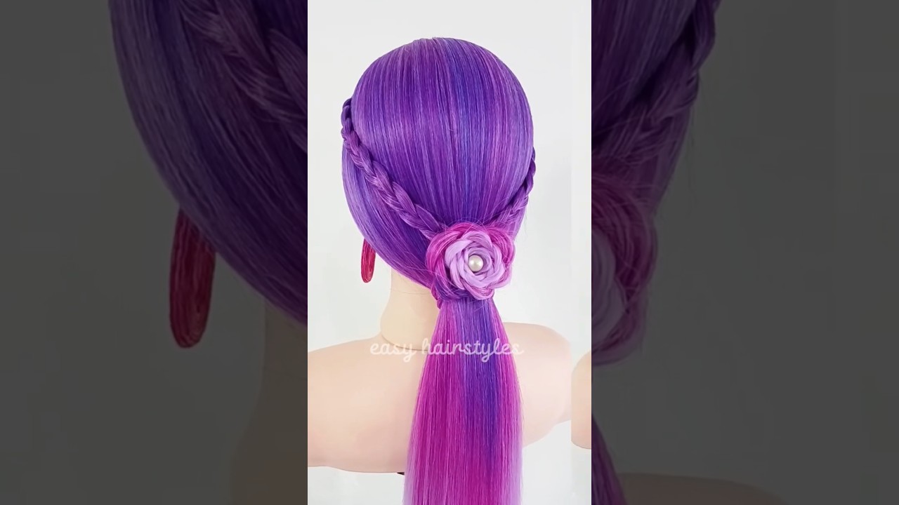 Simple Hairstyles 🎀 #braids #beauty #hairstyle #hair #viral #hairstyles