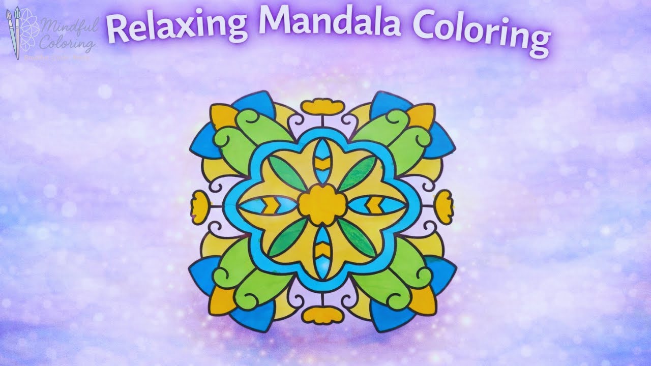 Reverse Green, Yellow & Blue Mandala 🔄🌿💛💙 | Relaxing Coloring #coloring #mandala #satisfying 