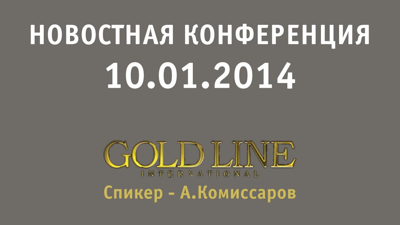 Новостная конференция Gold Line от 10.01.2014 - А.Комиссаров