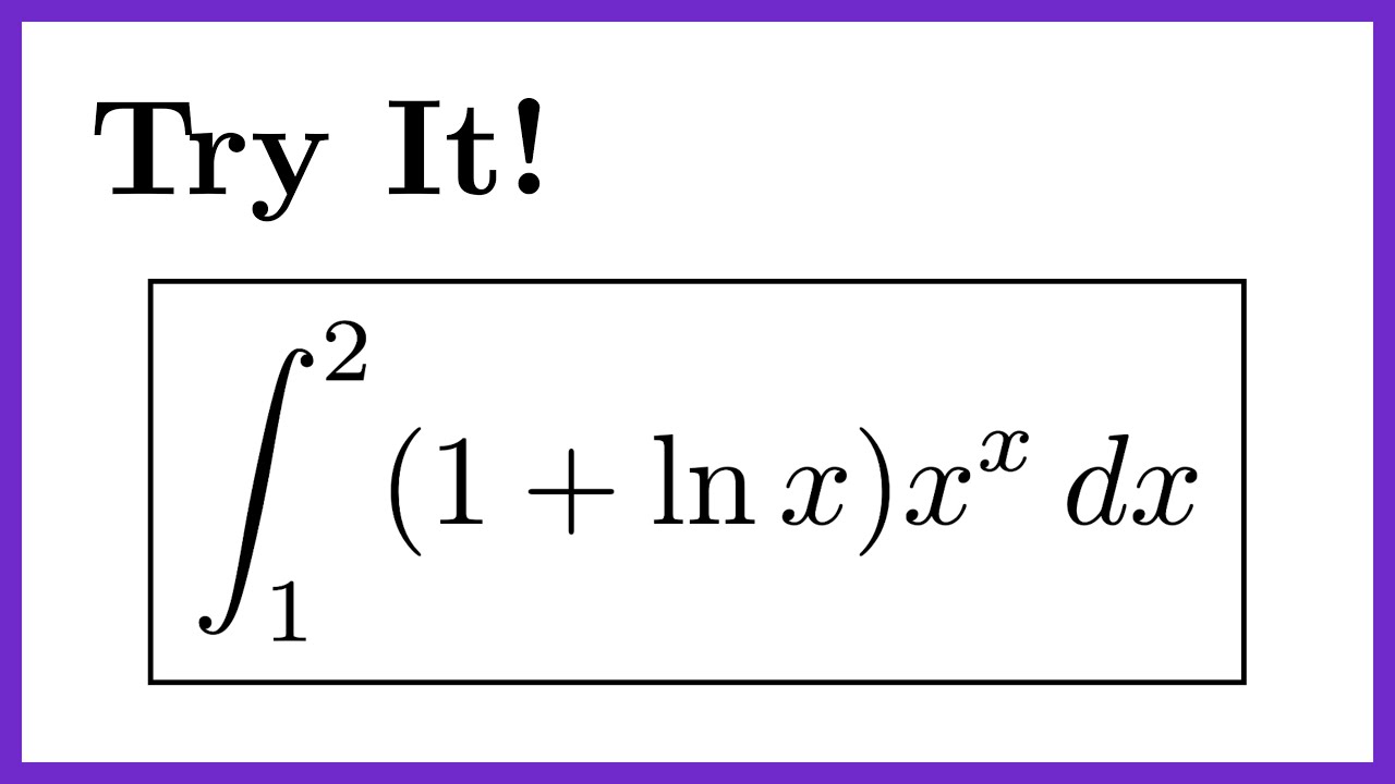 Try It! Epic U-Substitution Integral