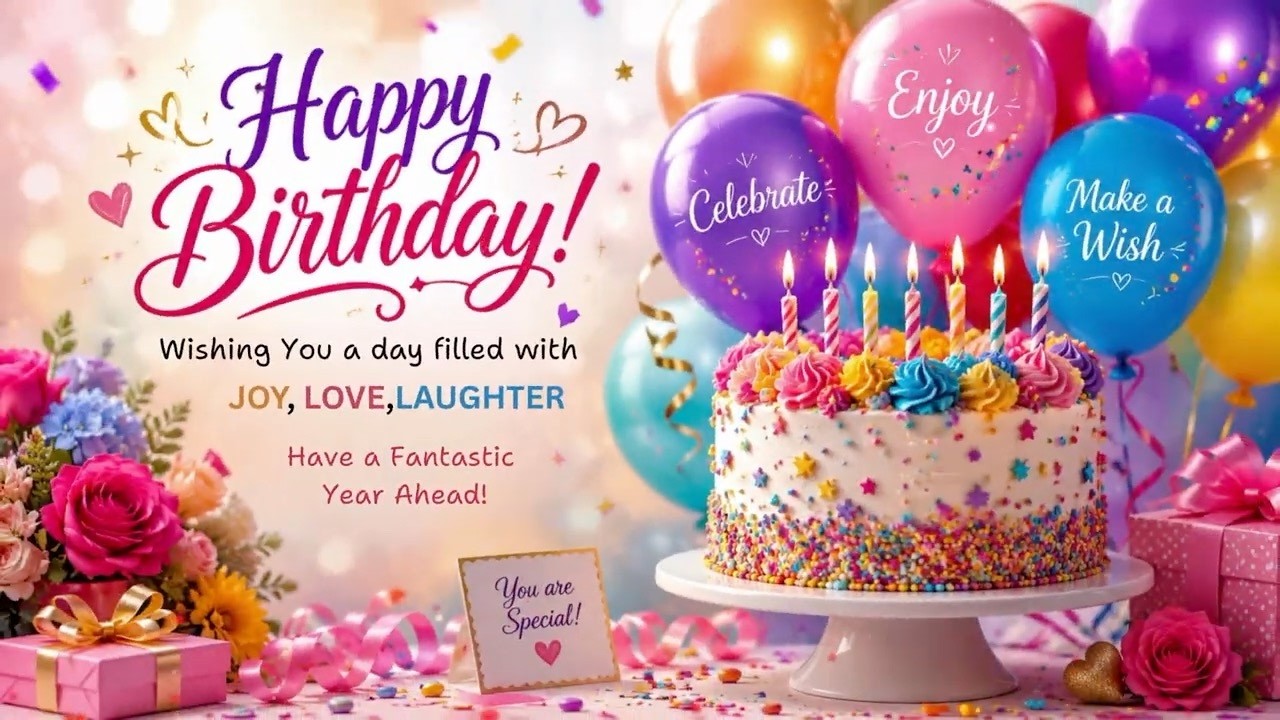🎉Happy Birthday Celebration Video 🎂 24/7 Non-Stop Birthday Party Music