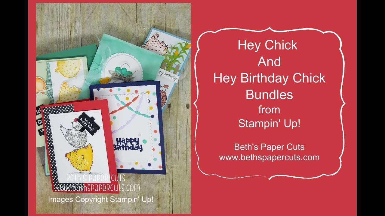 Lots of ways to use the Hey Chick products from Stampin' Up! and make a card step by step