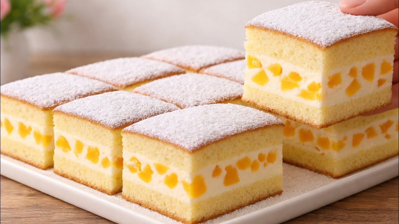 Ein einfacher Sahnetorte in wenigen Minuten! Super cremig und feucht!