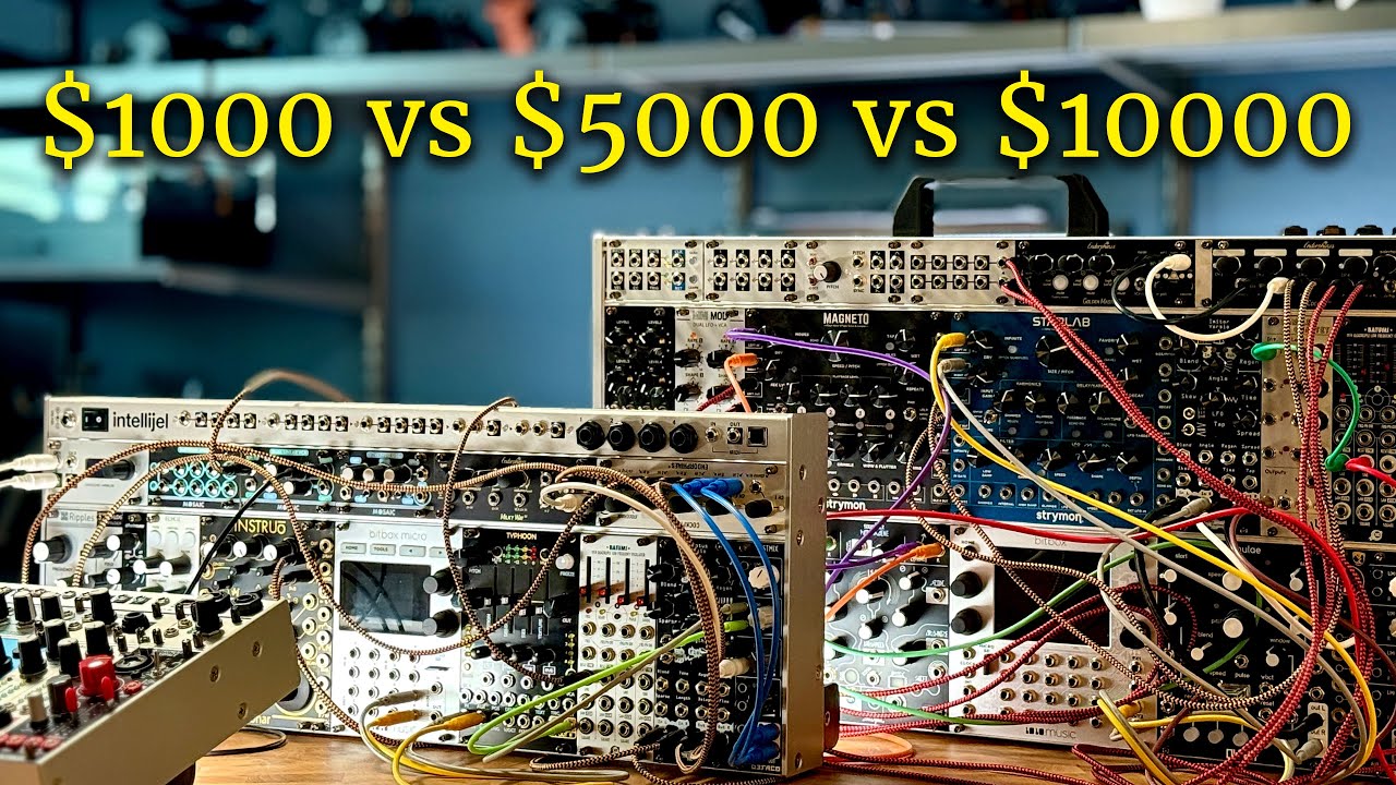 Сравнение установок Eurorack стоимостью 1000, 5000 и 10000 долларов