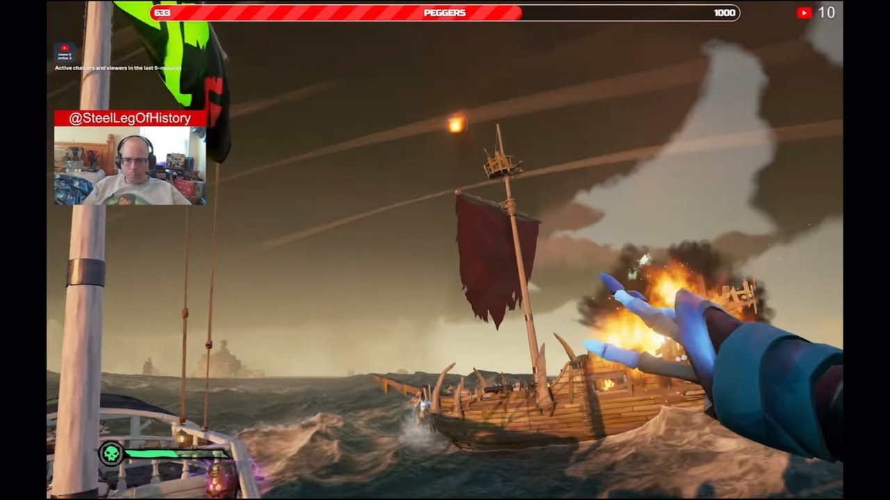 This was close got a phone call during it 😂 #seaofthieves #action #pc #shipbattles #multiplayer