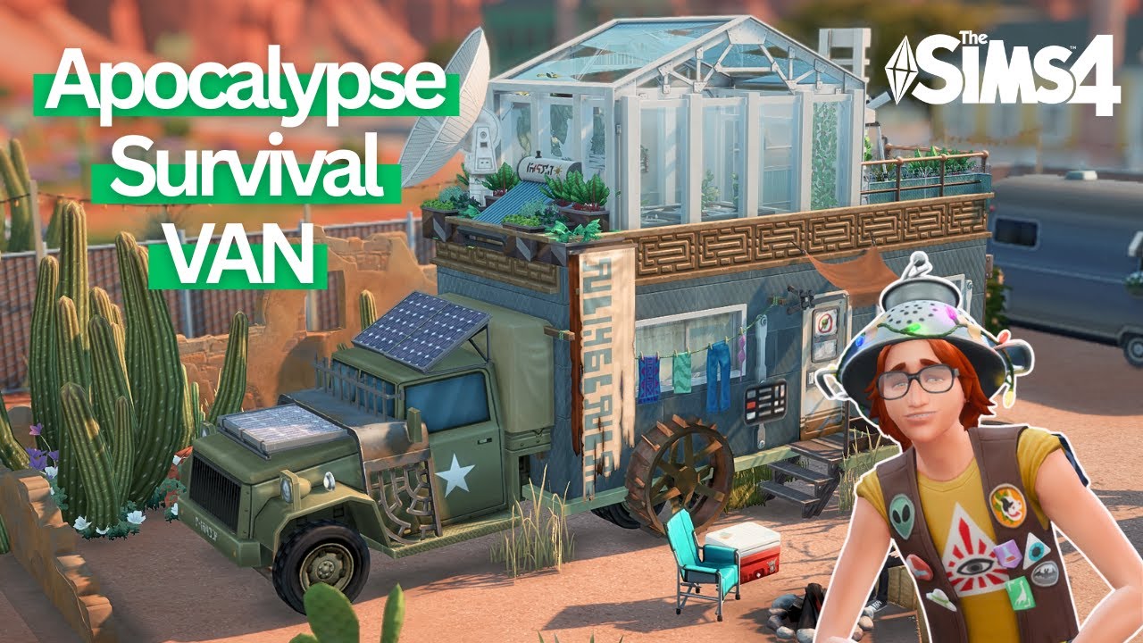 Apocalypse Survival Van of Erwin Pries | Sims 4 Speed Build | Strangerville | No CC