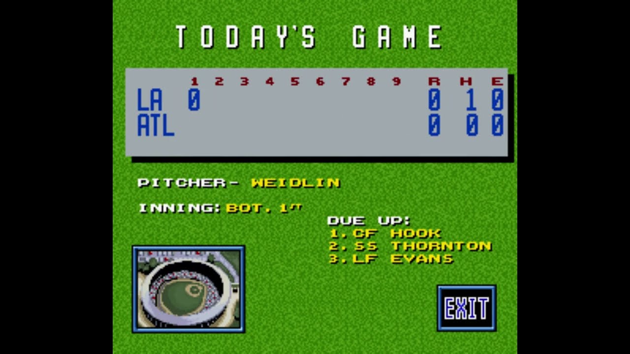 Ken Griffey Jr. Presents Major League Baseball, Braves vs Dodgers Game 4 (Super Nintendo)