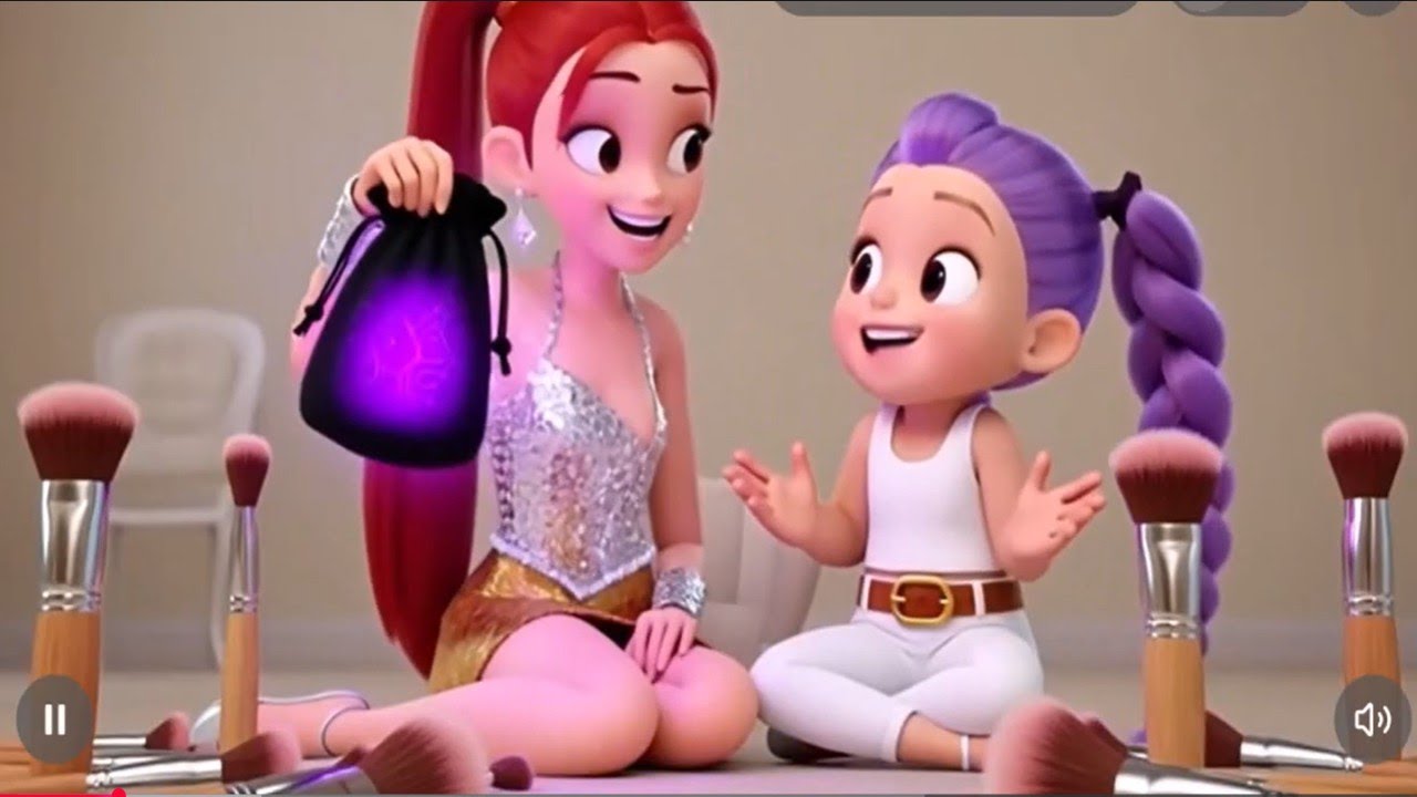 Baby Rumi just wanted to be beautiful… like Mira 💄✨