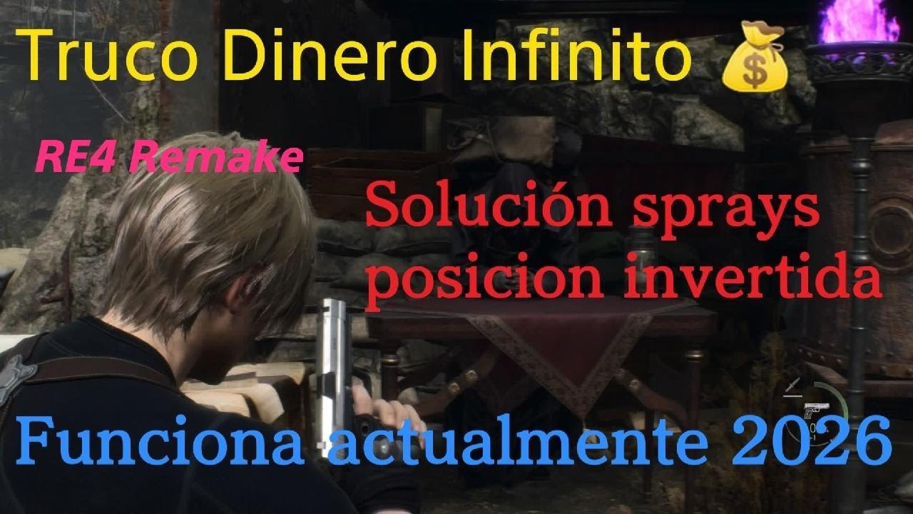 Truco DINERO INFINITO RE4 Remake y solución SPRAYS posicion INVERTIDA diciembre 2025