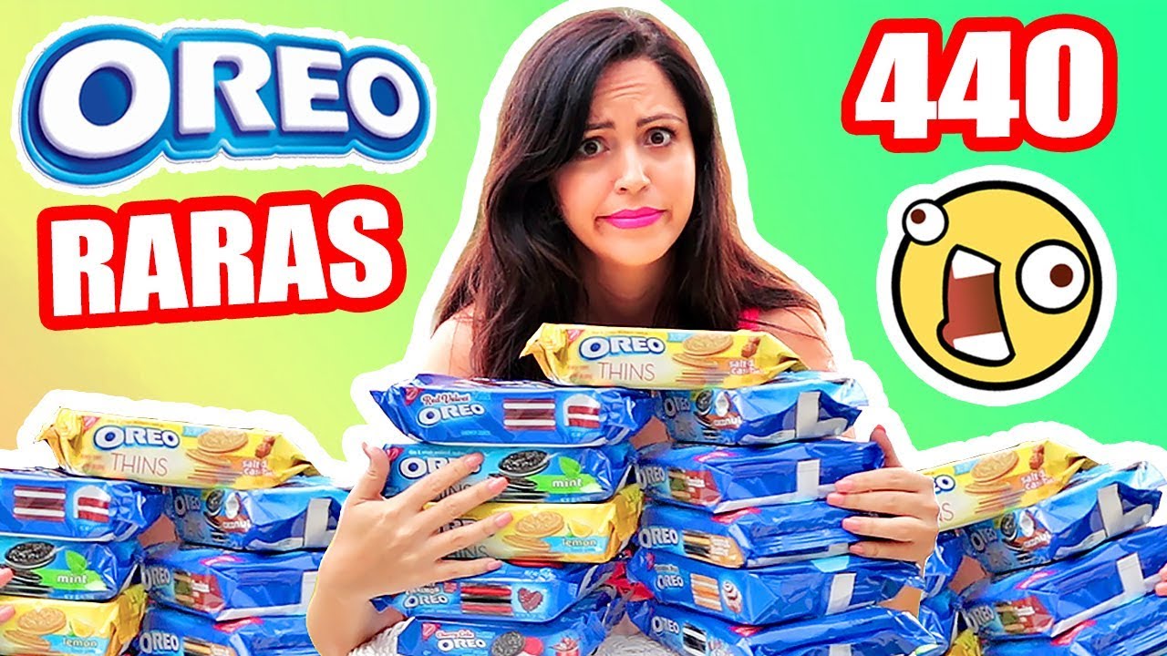 PROBANDO LAS OREOS MAS RARAS DEL MUNDO! 11 Sabores 440 Galletas! SandraCiresArt