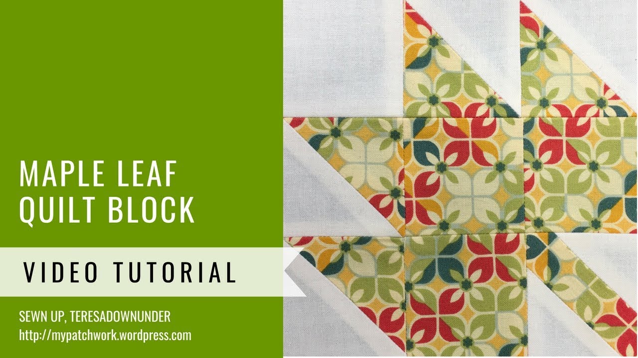 Maple leaf quilt block - Mysteries Down Under quilt