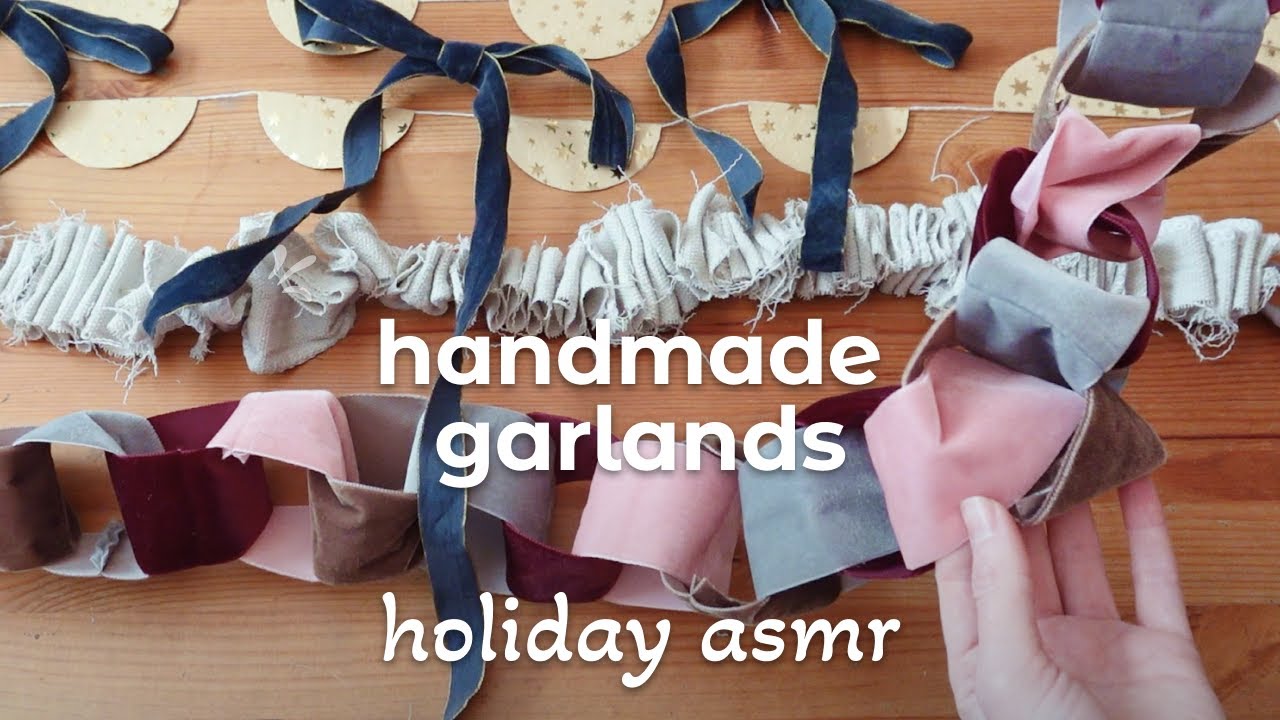 Cozy Holiday Garland Making 🎄 | Calm Art ASMR (No Talking)