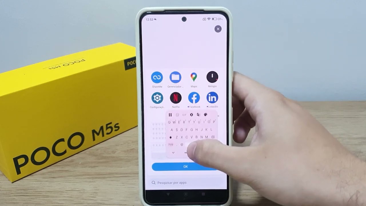 Poco M5 - Como ativar o teclado flutuante