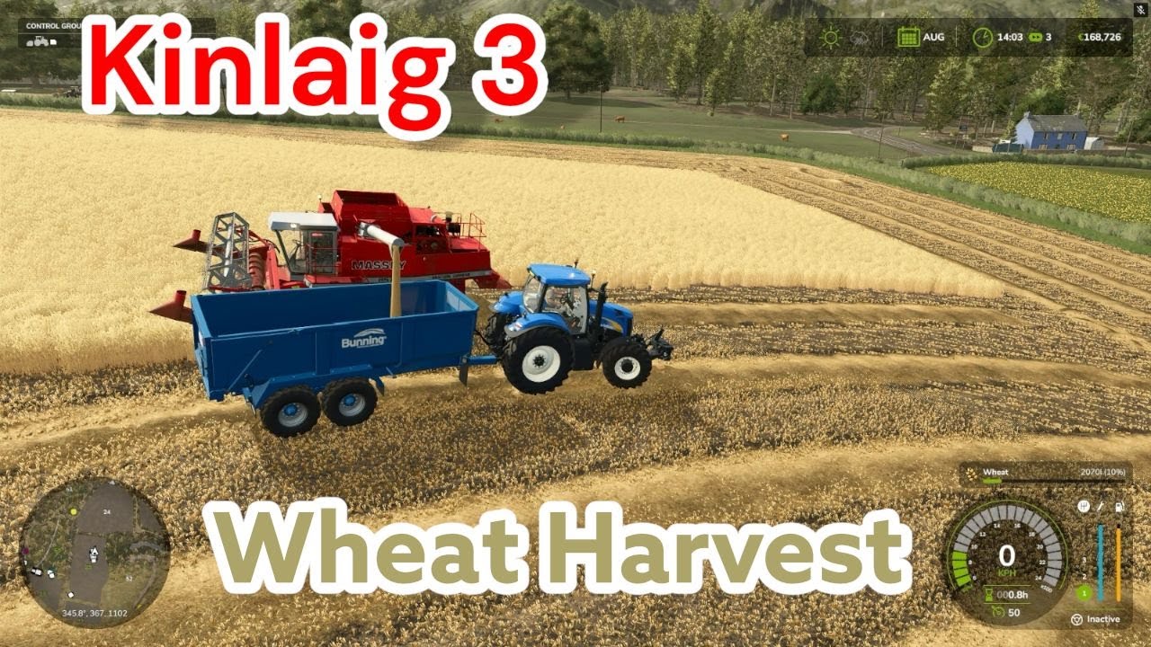 Kinlaig 3 | Big Wheat Harvest & Baling Time! 🌾 | FS25