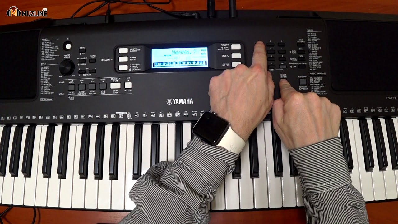 Видеоурок. YAMAHA PSR-E373/ REGISTRATION MEMORY/ Регистрационная память/ Video tutorial