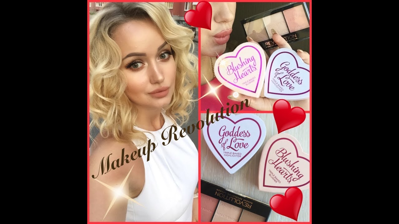 Makeup Revolution, Goddess of love,Blushing Hearts, обзор