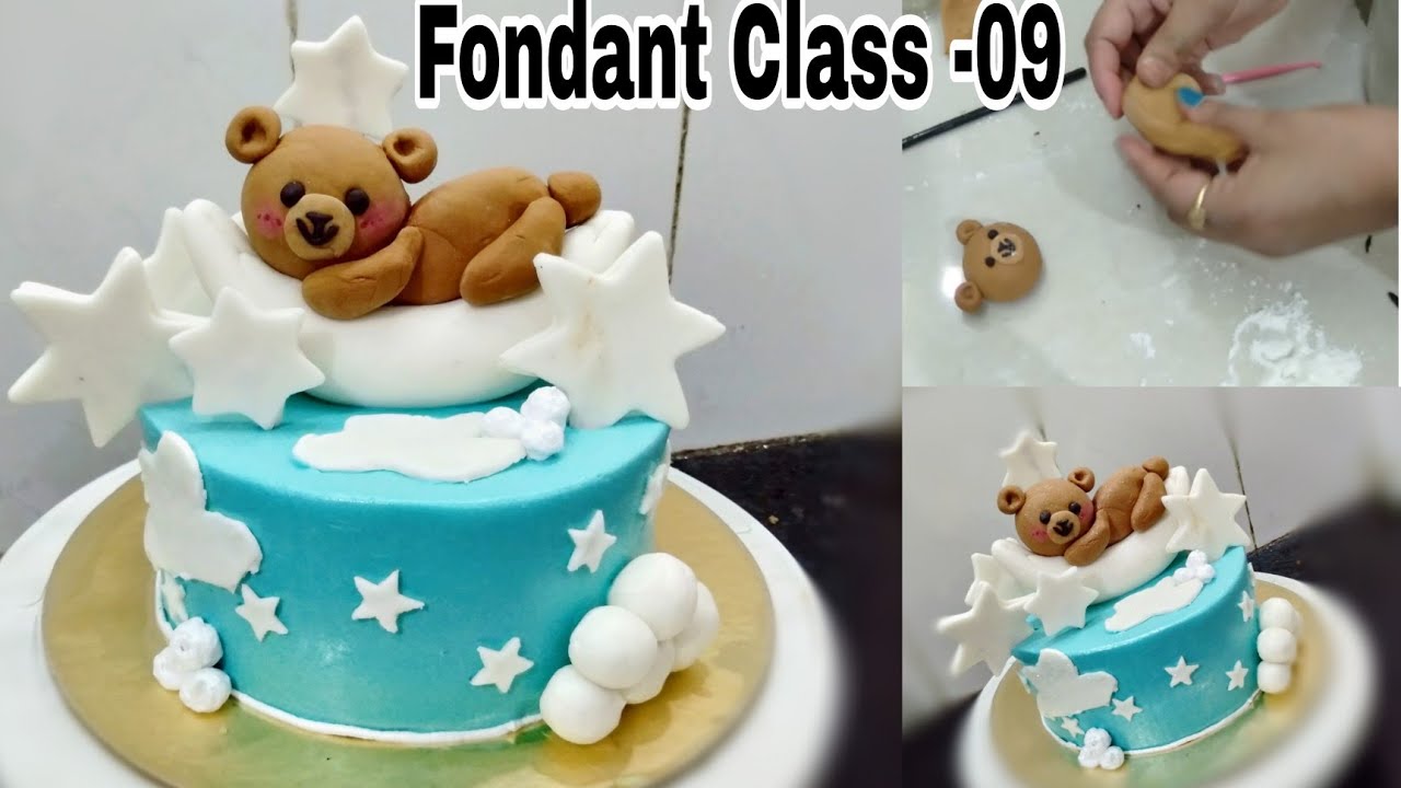 Kids Special Fondant Cake Recipe | kids theme Semi fondant Cake Recipe with Homemade Fondant