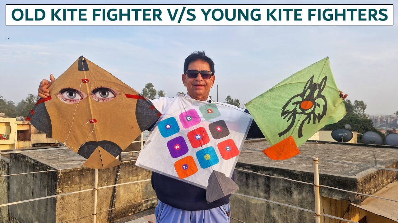 OLD KITE FIGHTER V/S YOUNG KITE FIGHTERS RAVIWAR KA MAHA MUQABLA / SUNDAY KITE FIGHTING💪 