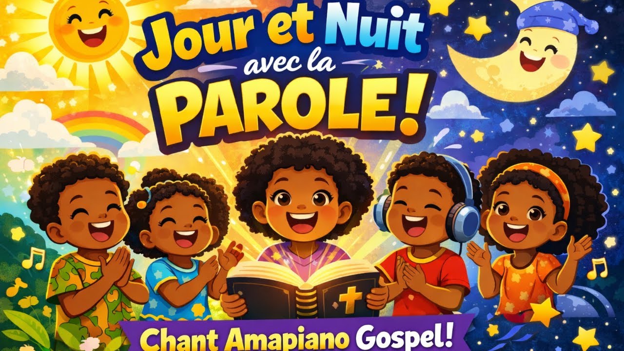 👉 Jour et Nuit avec la Parole  Chant Amapiano Gospel pour Enfants