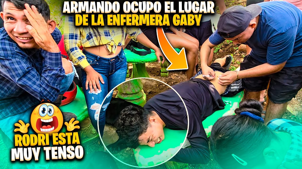 Rodrigo esta NERVIOSO y no se relaja para que lo inyecten. Gaby anda nerviosa no pudo inyectarlo.
