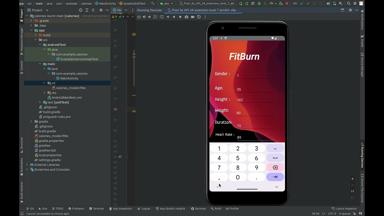 FitBurn -calories burnt prediction system