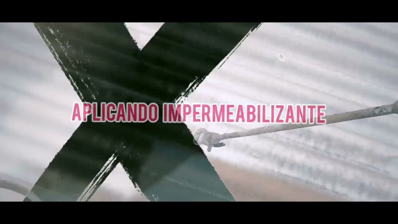 Aplicação de impermeabilizante  em telhado. 