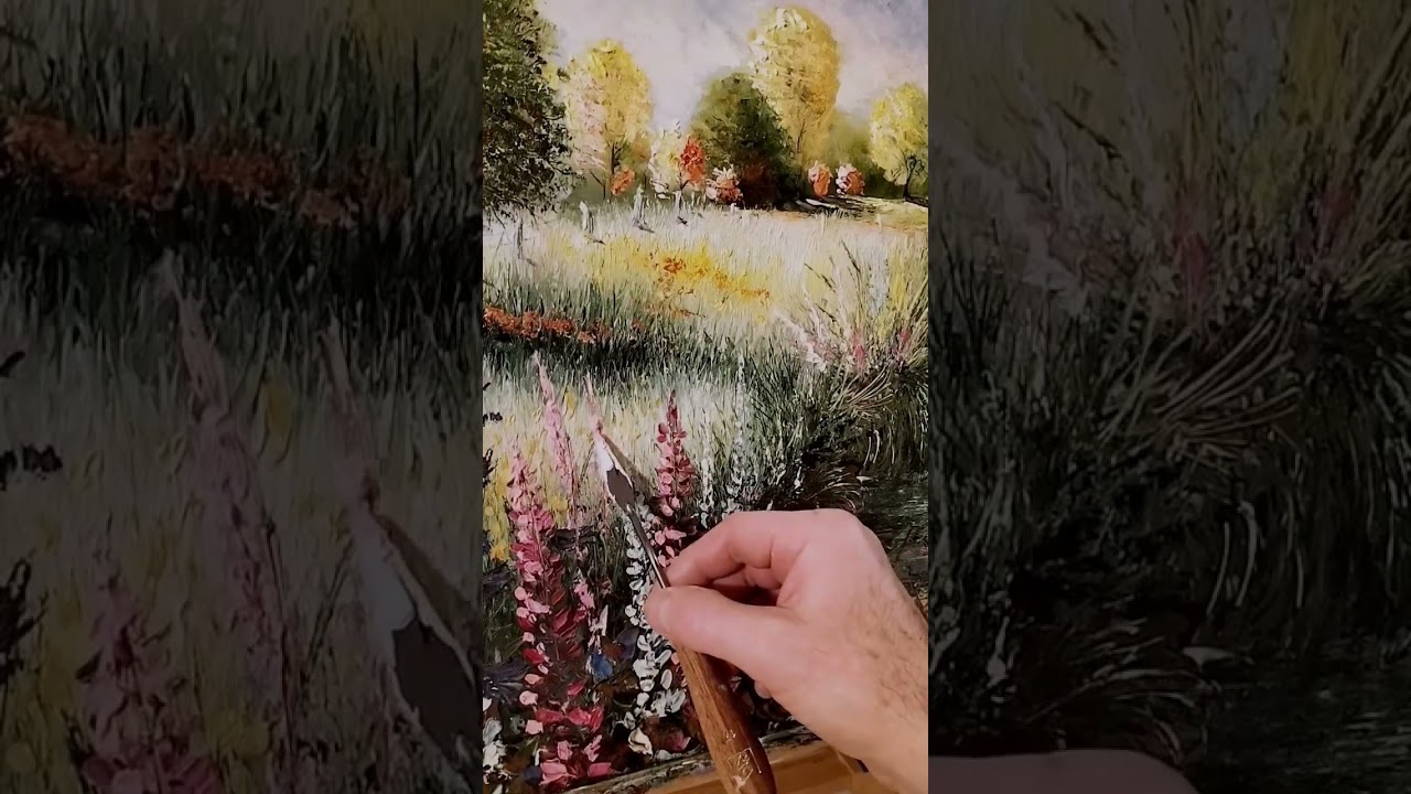 Peindre à l'huile, rivière en Normandie 