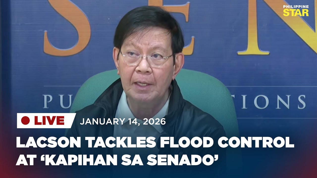 LIVESTREAM: Lacson holds press briefing on flood control probe (January 14, 2026)