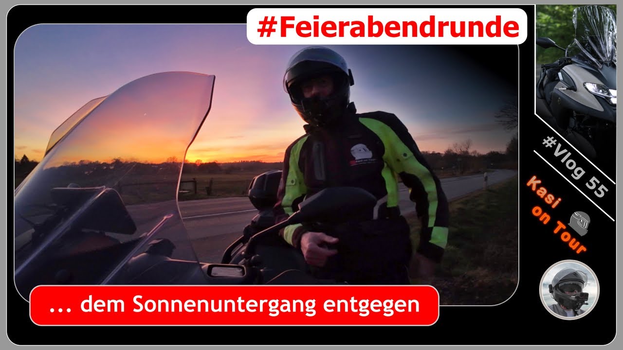Vlog 55/ Feierabendrunde - chillig cruisen dem Sonnenuntergang entgegen
