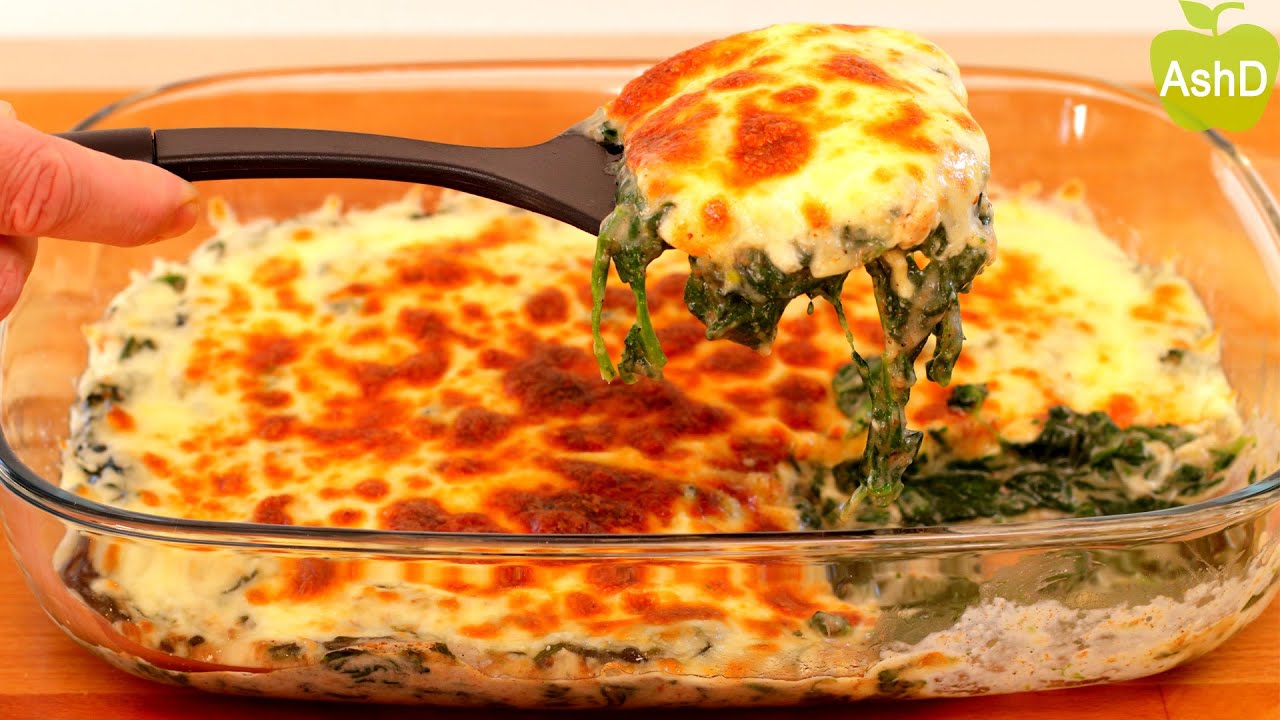 Espinacas gratinadas con queso y bechamel | Recetas saludables y fáciles