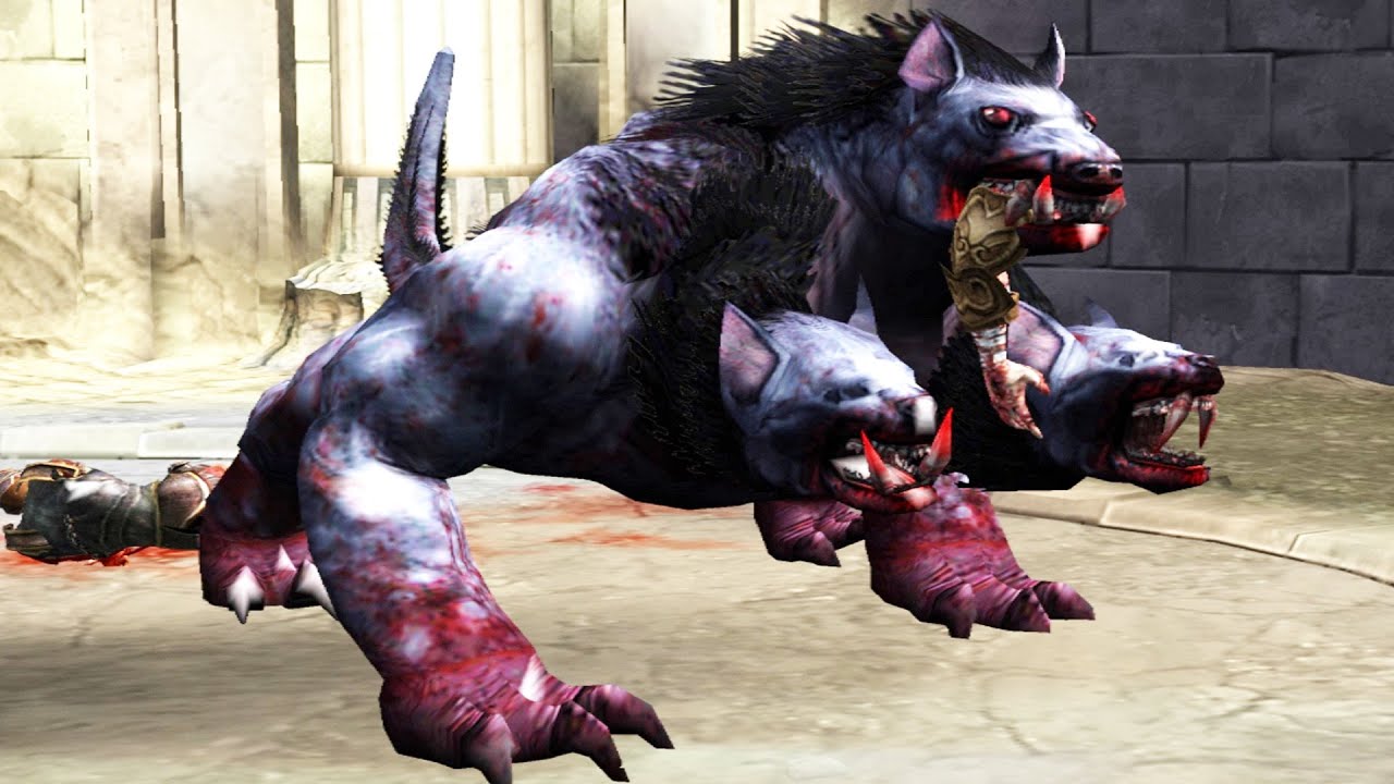 God of War 2: Mole Cerberus Boss Fight (4K 60fps)