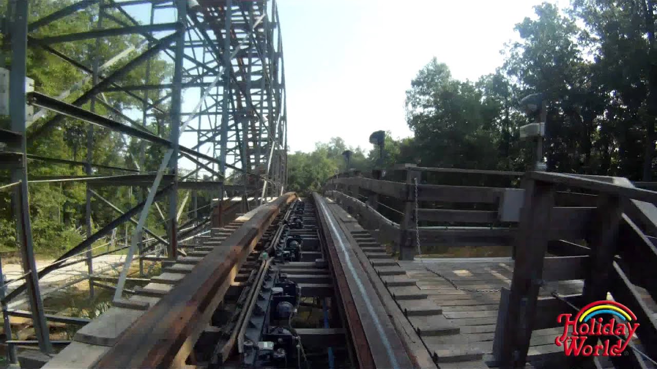 Holiday World's Voyage wooden roller coaster rear-facing POV in HD