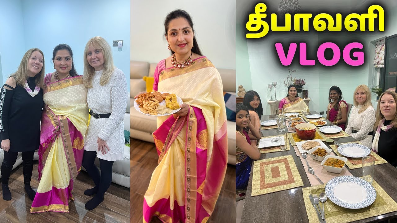 வெள்ளைக்கார்ளுடன் Diwali கொண்டாட்டம்💥 நம்ம வீட்டு தீபாவளி Celebration / UK Tamil VLOG #londontamil