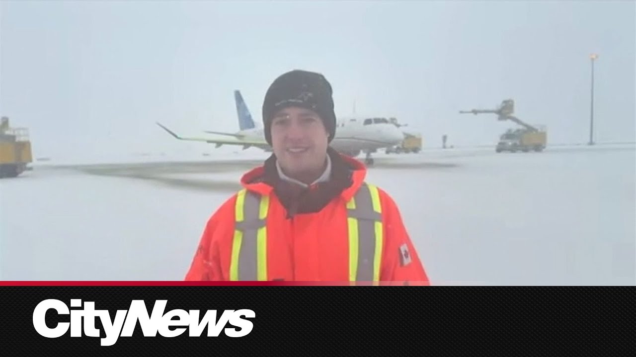 Pearson airport cancels dozens of flights amid icy Toronto weather