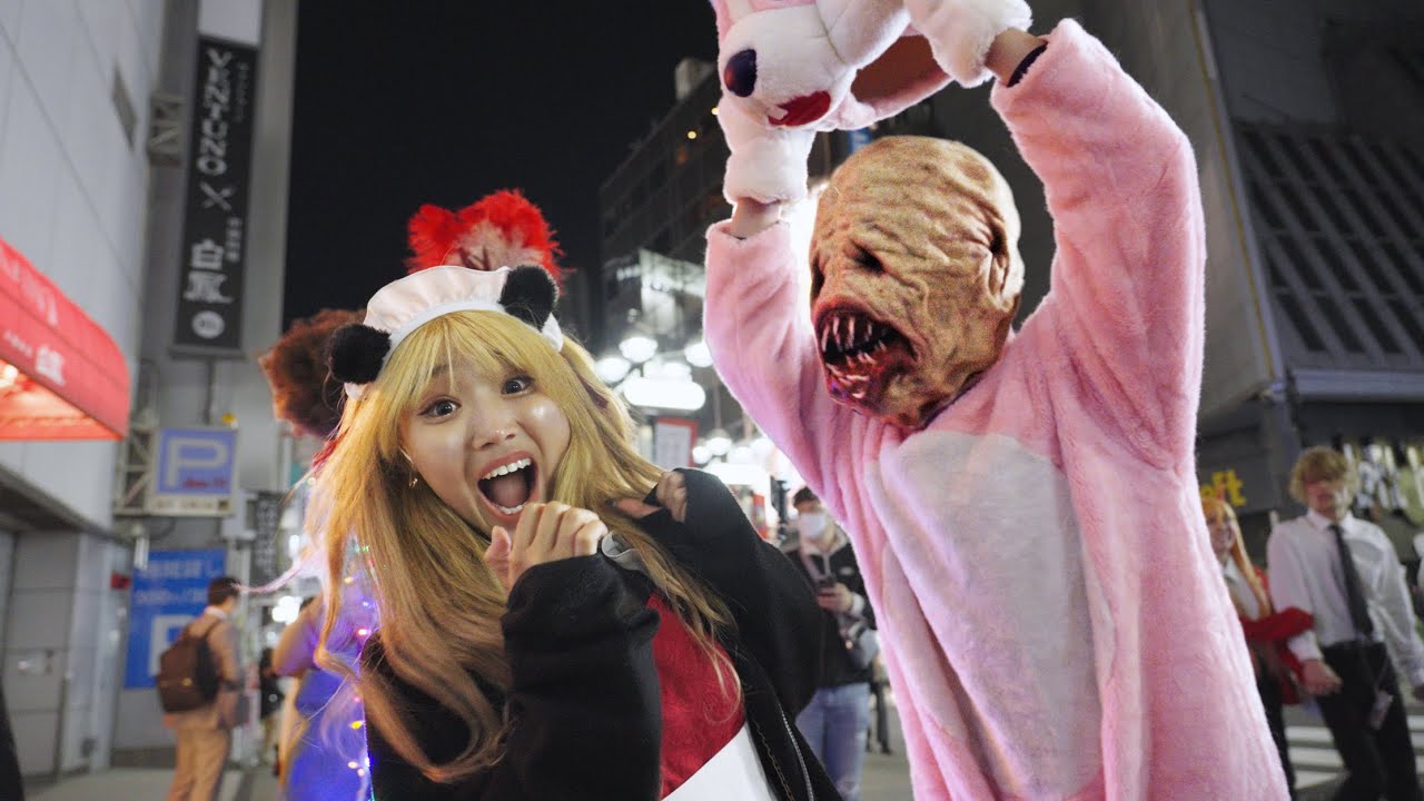 ハロウィンゾンビドッキリ/Halloween Zombie Scary Prank in Japan