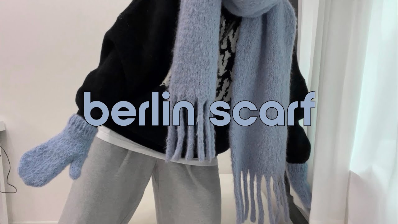 Зима приходит!☃️ l Berlin Scarf l knitting vlog (sub)