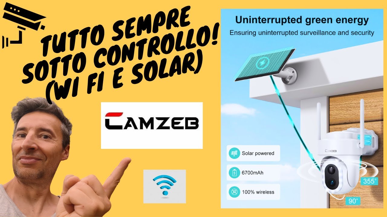 "Telecamera WiFi Solare CamZeb: Sicurezza a Zero Costi Energetici | Recensione e Installazione"