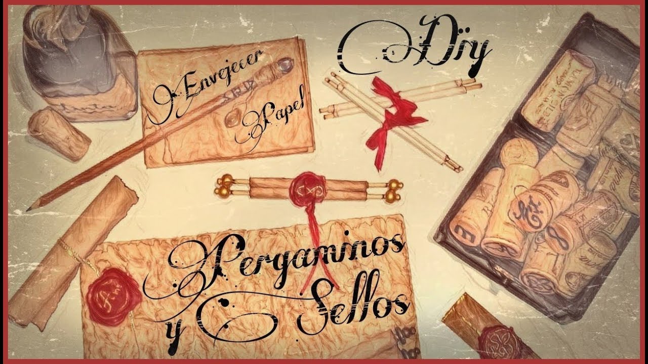 Diy PERGAMINOS y SELLOS / Como Envejecer Papel
