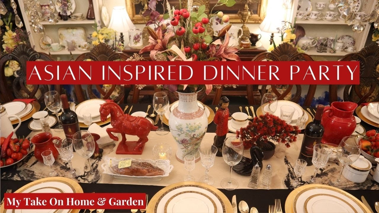 Oriental Style Asian Inspired Decor // Elegant Dinner Party Table For Late Summer!!!