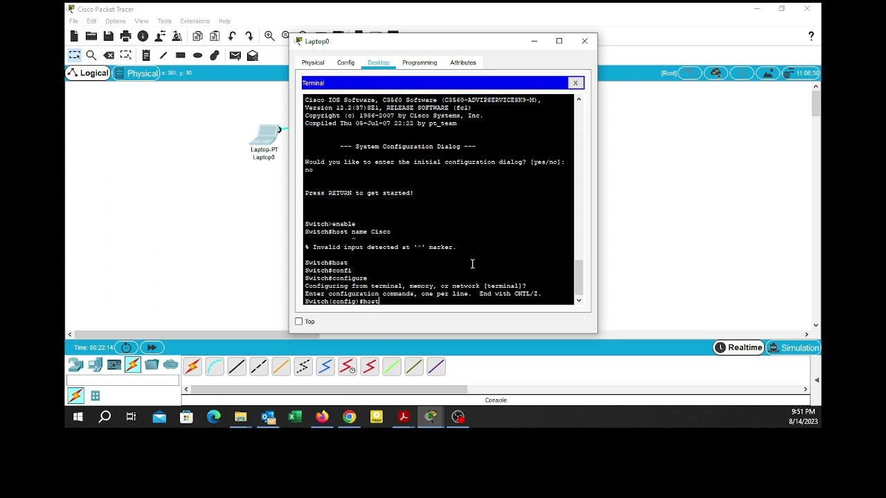 Configure Host Name in cisco switch