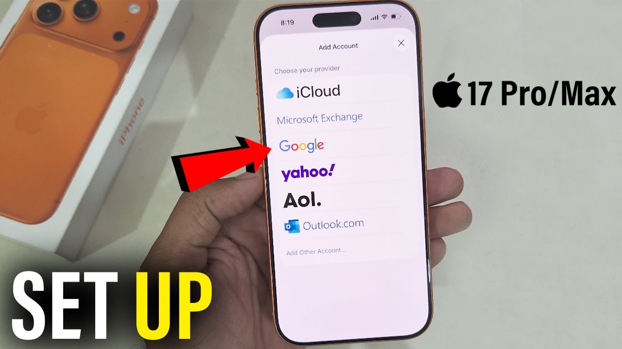 iPhone 17 Pro/Max : How to add mail account on iPhone