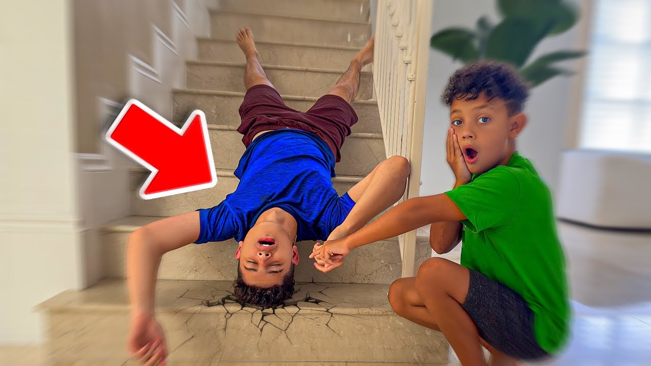 He FELL Down The Stairs!