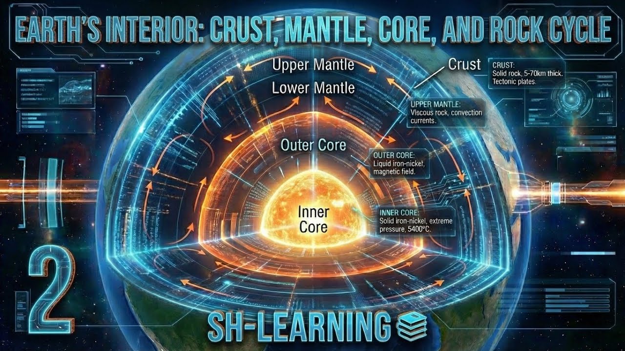 Lecture -2: Inside Our Planet: Earth’s Interior & The Rock Cycle Explained | Geography